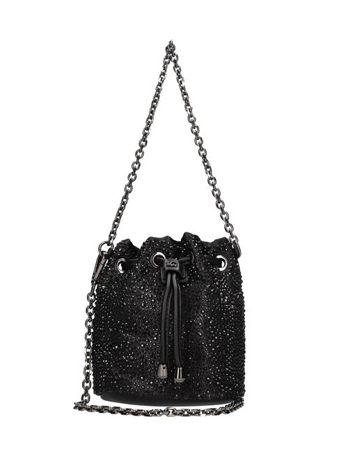 Borsa in tessuto e strass LA CARRIE | NIGHT ED.STRASS SMALL BUCKETNERO